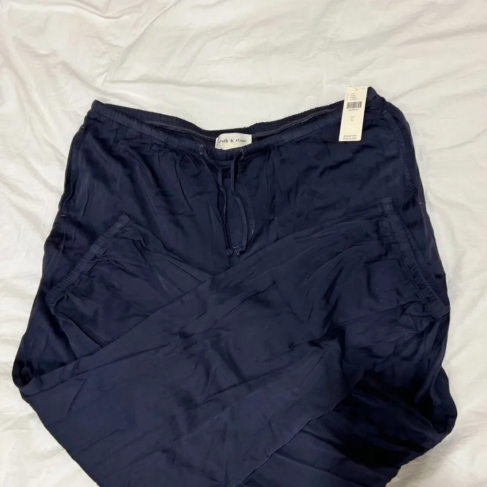 🏷 *NWT* Anthropologie Cloth & Stone Draped Joggers - Effortless Comfort & Style - Picture 5 of 11